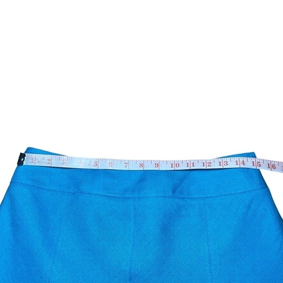 TALBOTS Petites 100% Pure Irish Linen Unlined A-Line Midi Skirt Side Zipper 6P - Picture 5 of 7